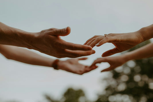 couple holding hands